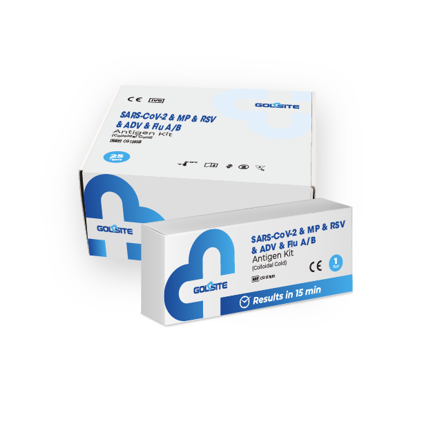 6-in-1-SARS-CoV-2-, MP-, RSV-, ADV- und Grippe-A/B-Antigen-Kit